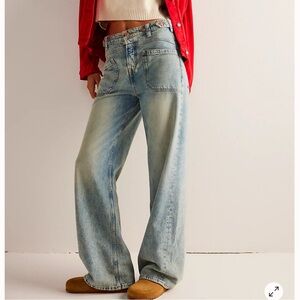 We The Free Faded Blue Denim Jeans